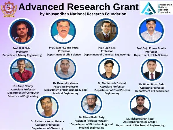 NIT Rourkela Faculty Awards NIT Rourkela Secures Over ₹8.50 Crore in ANRF Advanced Research Grants